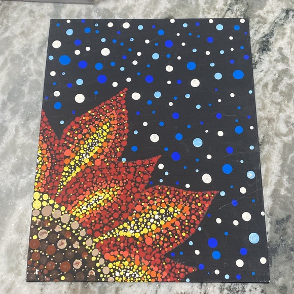 Flower Dot Art Canvas - Picture 3 of 3